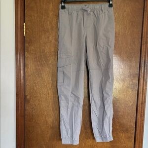 First Wave Light Gray Kids Cargo Joggers